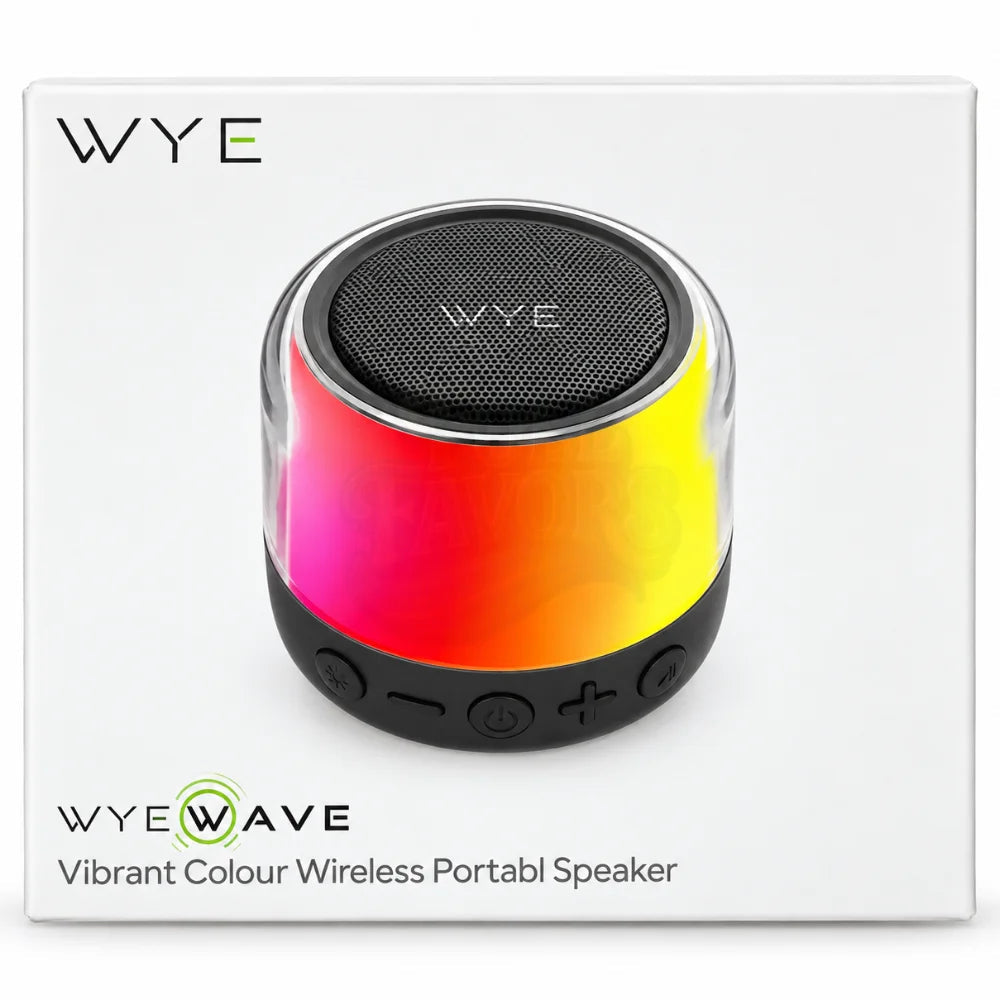 5W Portable Bluetooth Speaker in black with RGB lighting, ideal as a return gift