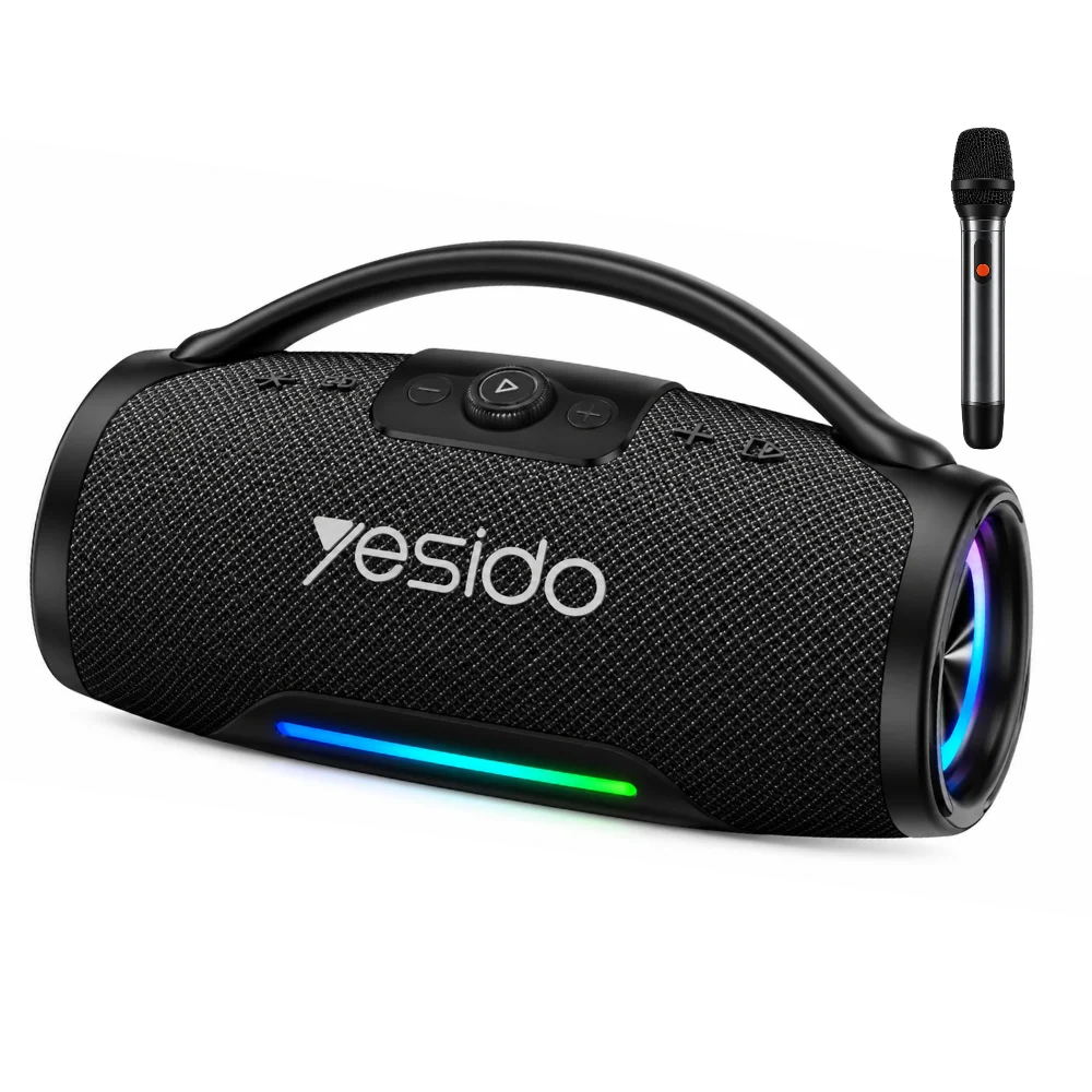 120W Portable Bluetooth Speaker – Black – Bluetooth 5.4 – RGB Lighting