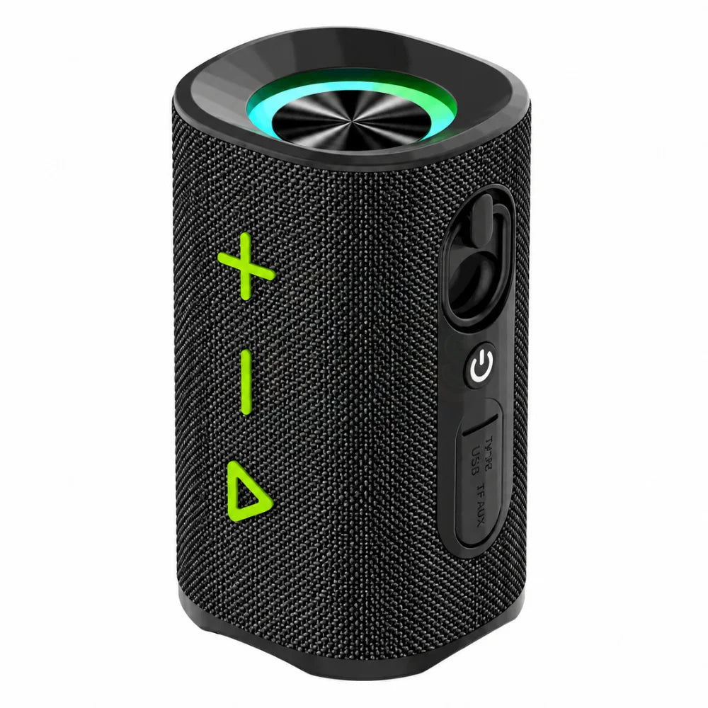 15W portable Bluetooth speaker black with RGB lighting