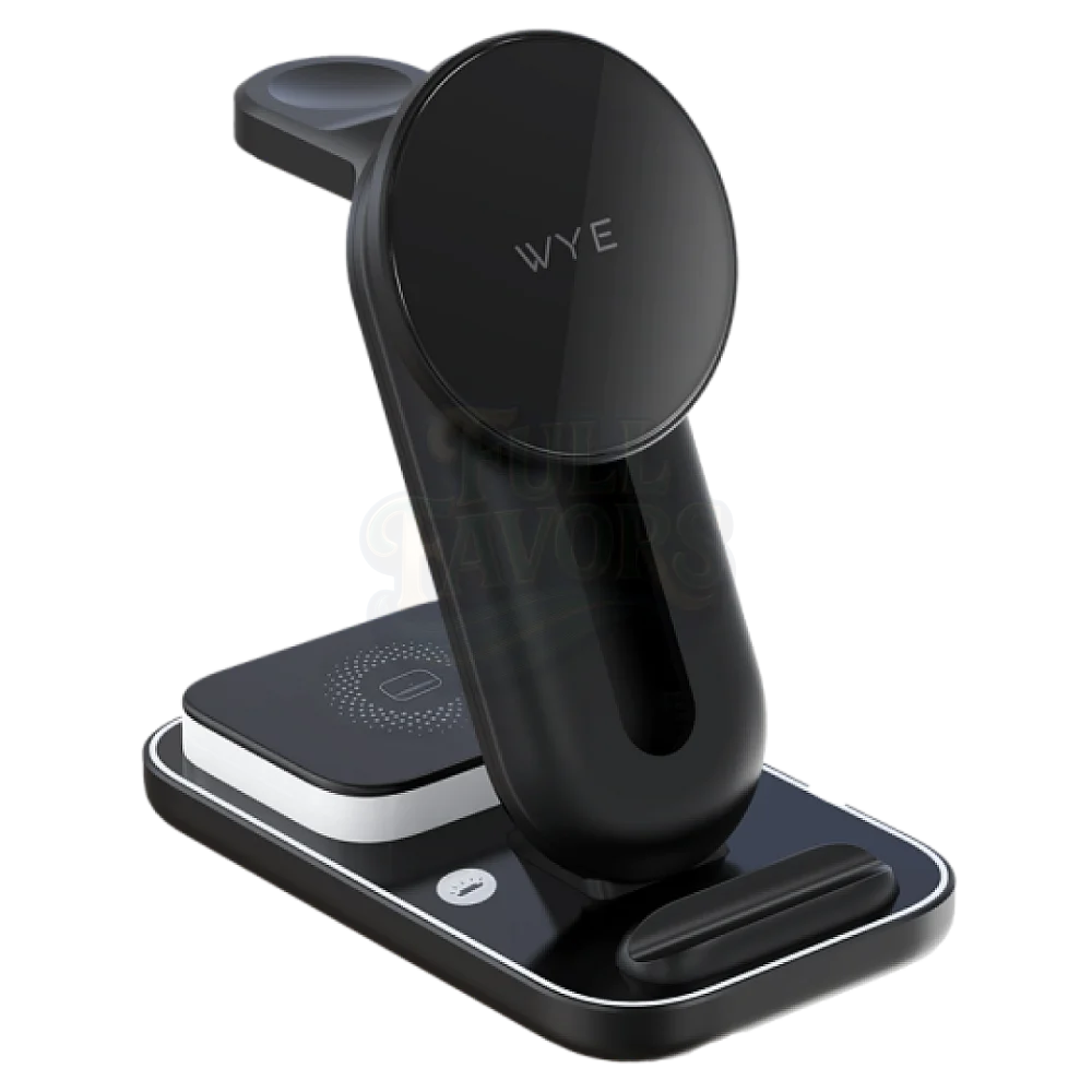 3-in-1 Magnetic Wireless Charging Stand – Black