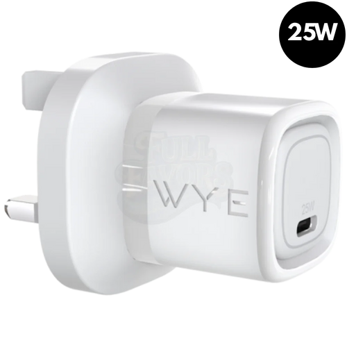 25W GaN III Single USB-C Fast Charger – Black or White