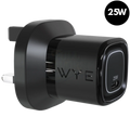 25W GaN III Single USB-C Fast Charger – Black or White