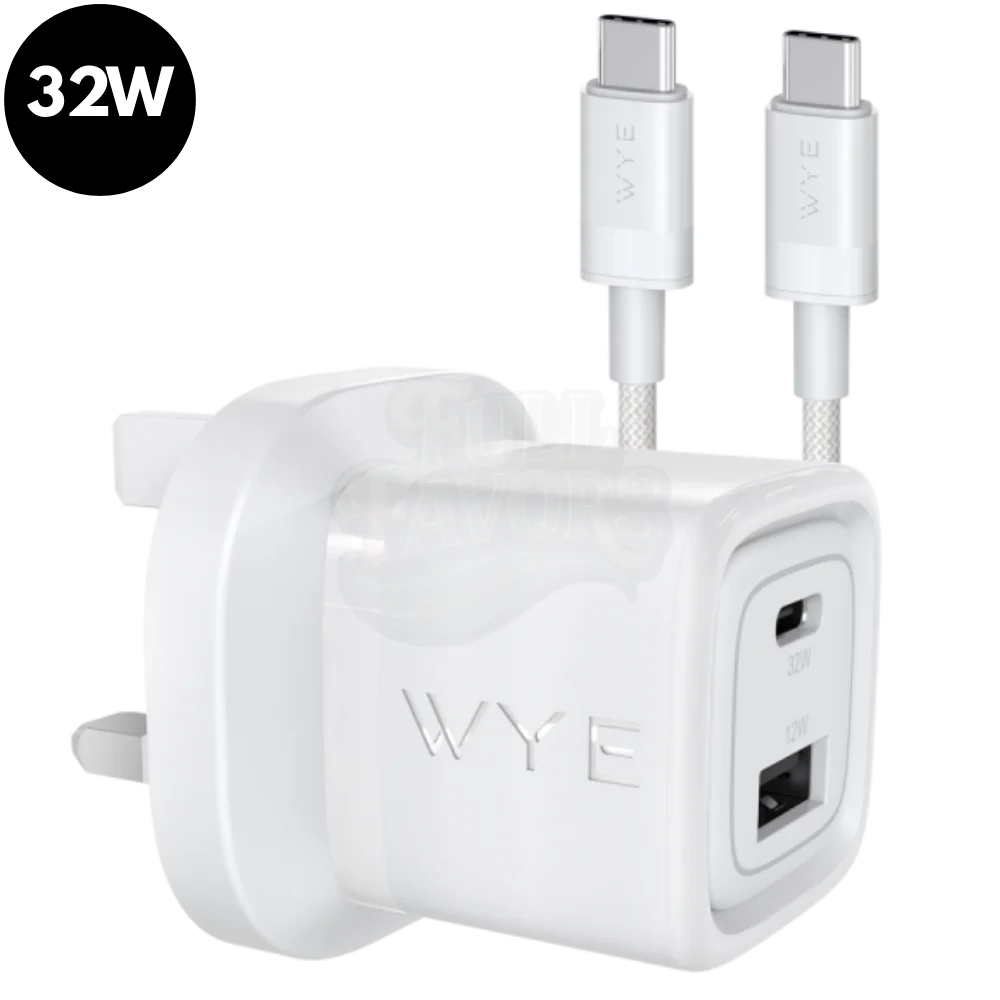 32W USB-C and USB-A fast charger cable
