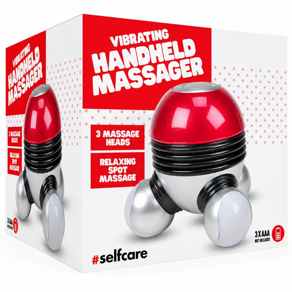 Futuristic red dome tripod gadget massager