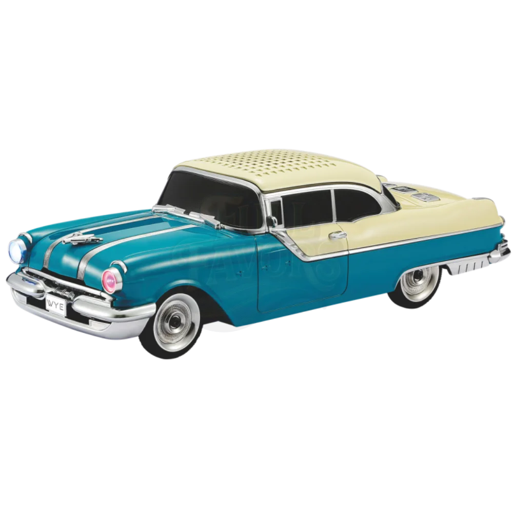 Classic Car Shape Bluetooth Wireless Speaker – Blue