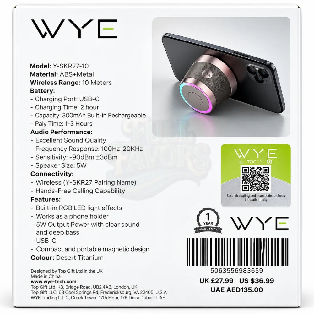 Magnetic Wireless Speaker – Desert Titanium