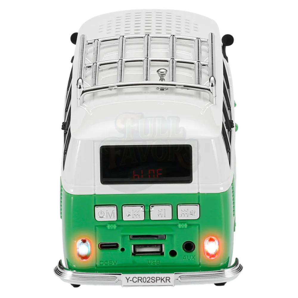 Vintage Campervan Bluetooth Wireless Speaker – Green & White