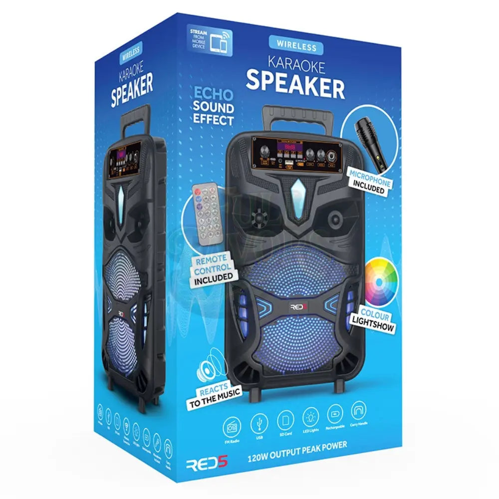 Wireless Karaoke Speaker with Mic – 120W Peak Power