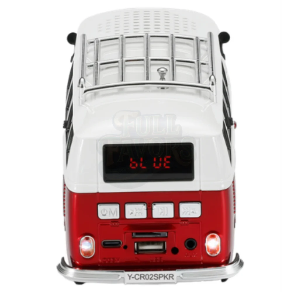Vintage Campervan Bluetooth Wireless Speaker – Red & White